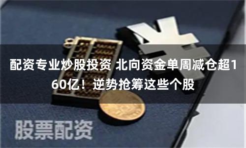 配资专业炒股投资 北向资金单周减仓超160亿！逆势抢筹这些个股